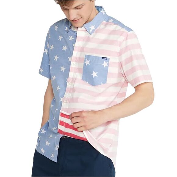 Chubbies The Uncle Sam USA Flag Patriotic Friday Short Sleeve Shirt Sz M NWT - Picture 13 of 16